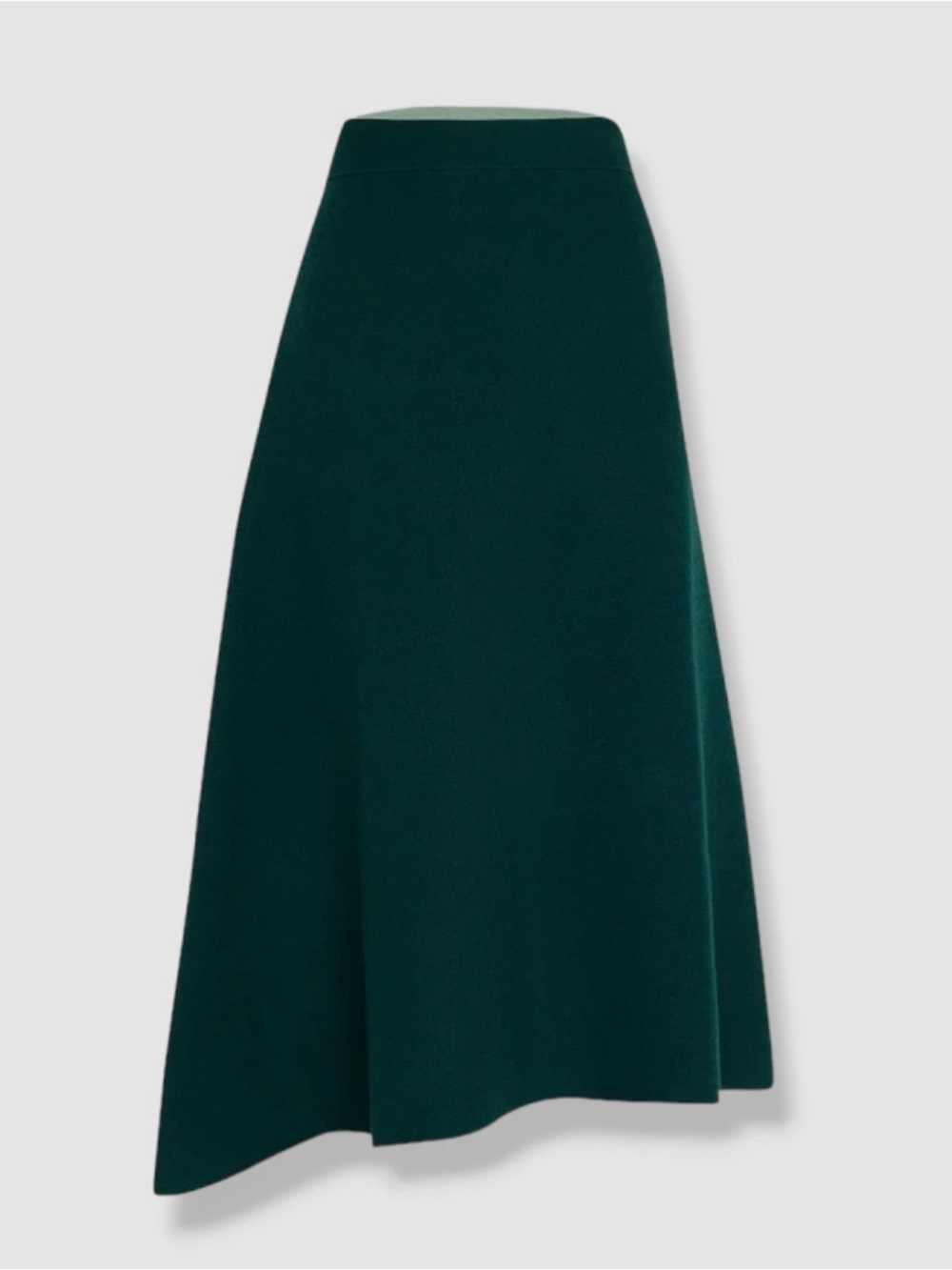 LİKE NEW Jil Sander Skirt Midi Green asymmetric Wool Cashmere